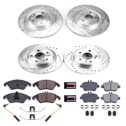 PowerStop Power Stop 2017 Mercedes-Benz SLC300 Front & Rear Z23 Evolution Sport Brake Kit K6892