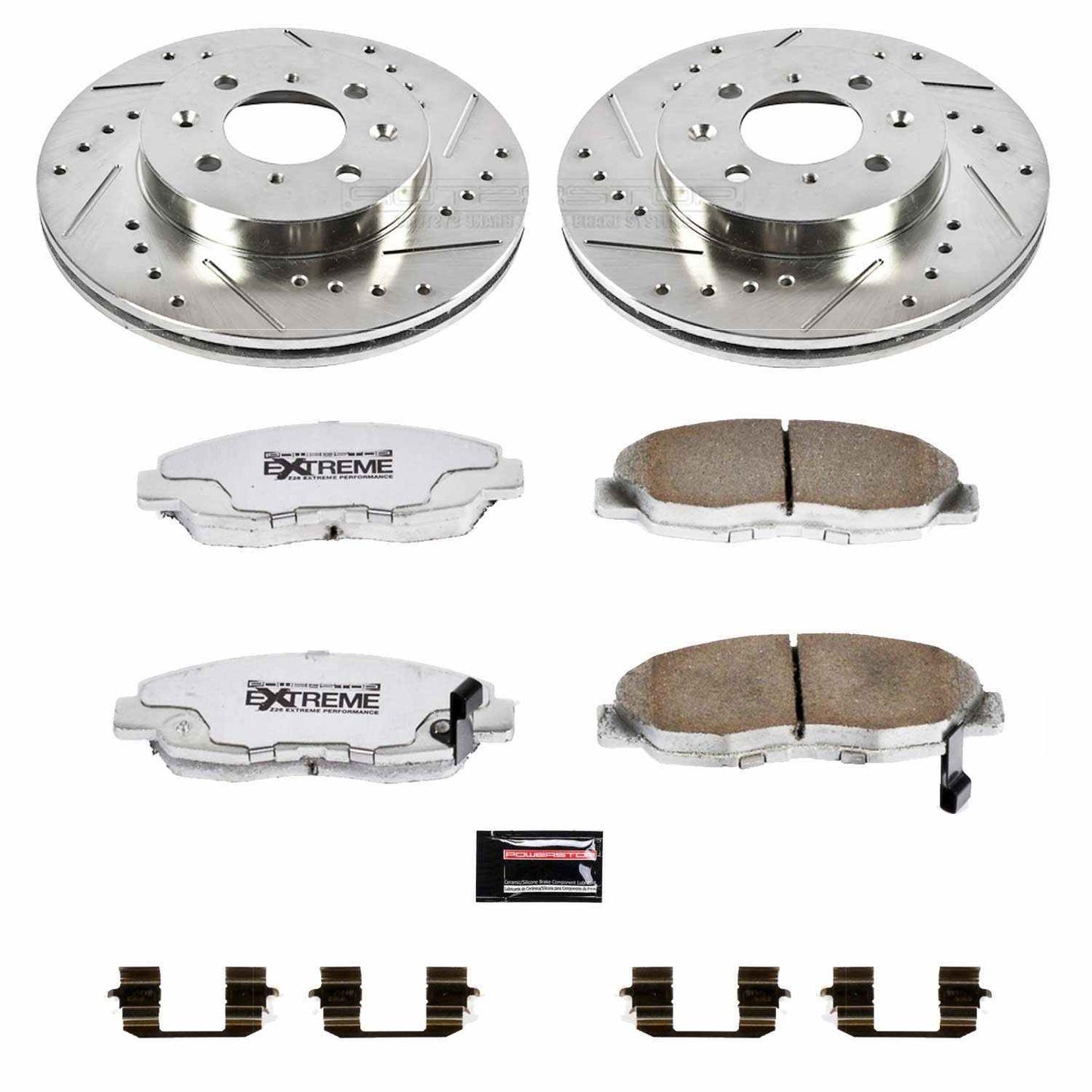 PowerStop Power Stop 96-05 Honda Civic Front Z26 Street Warrior Brake Kit K690-26