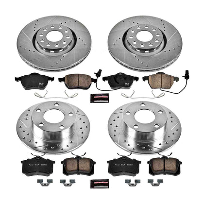 PowerStop Power Stop 98-01 Audi A6 Quattro Front & Rear Z23 Evolution Sport Brake Kit K6918