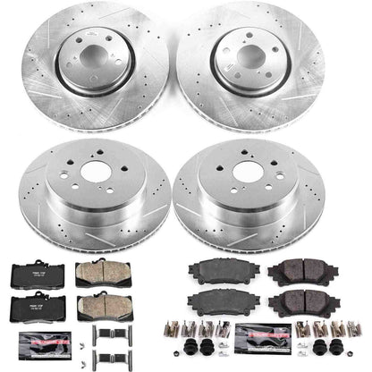 PowerStop Power Stop 14-15 Lexus IS350 Front & Rear Z23 Evolution Sport Brake Kit K6929