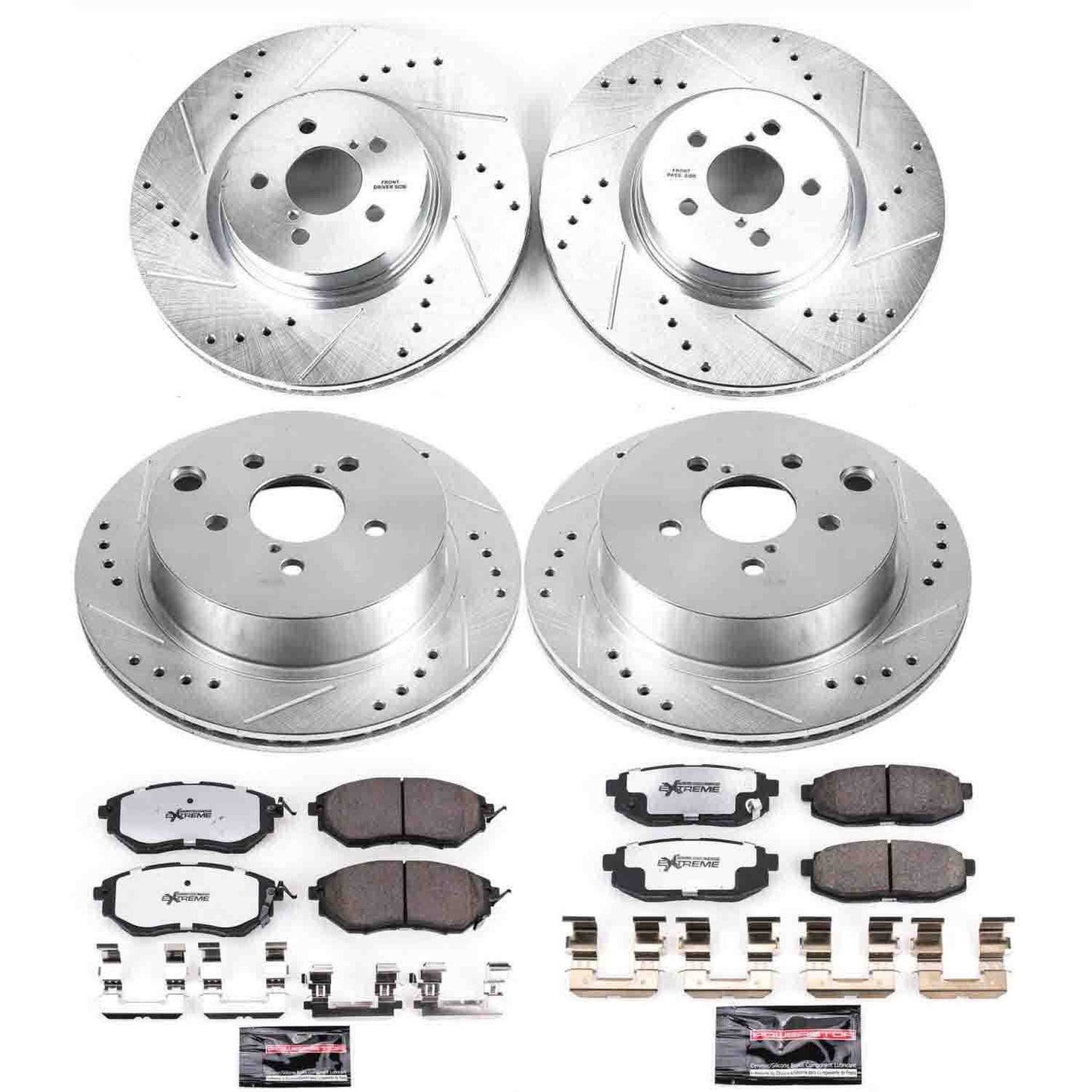 PowerStop Power Stop 14-18 Subaru Forester Front & Rear Z26 Street Warrior Brake Kit K6931-26