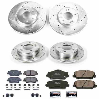 PowerStop Power Stop 14-17 Kia Forte5 Front & Rear Z23 Evolution Sport Brake Kit K6934