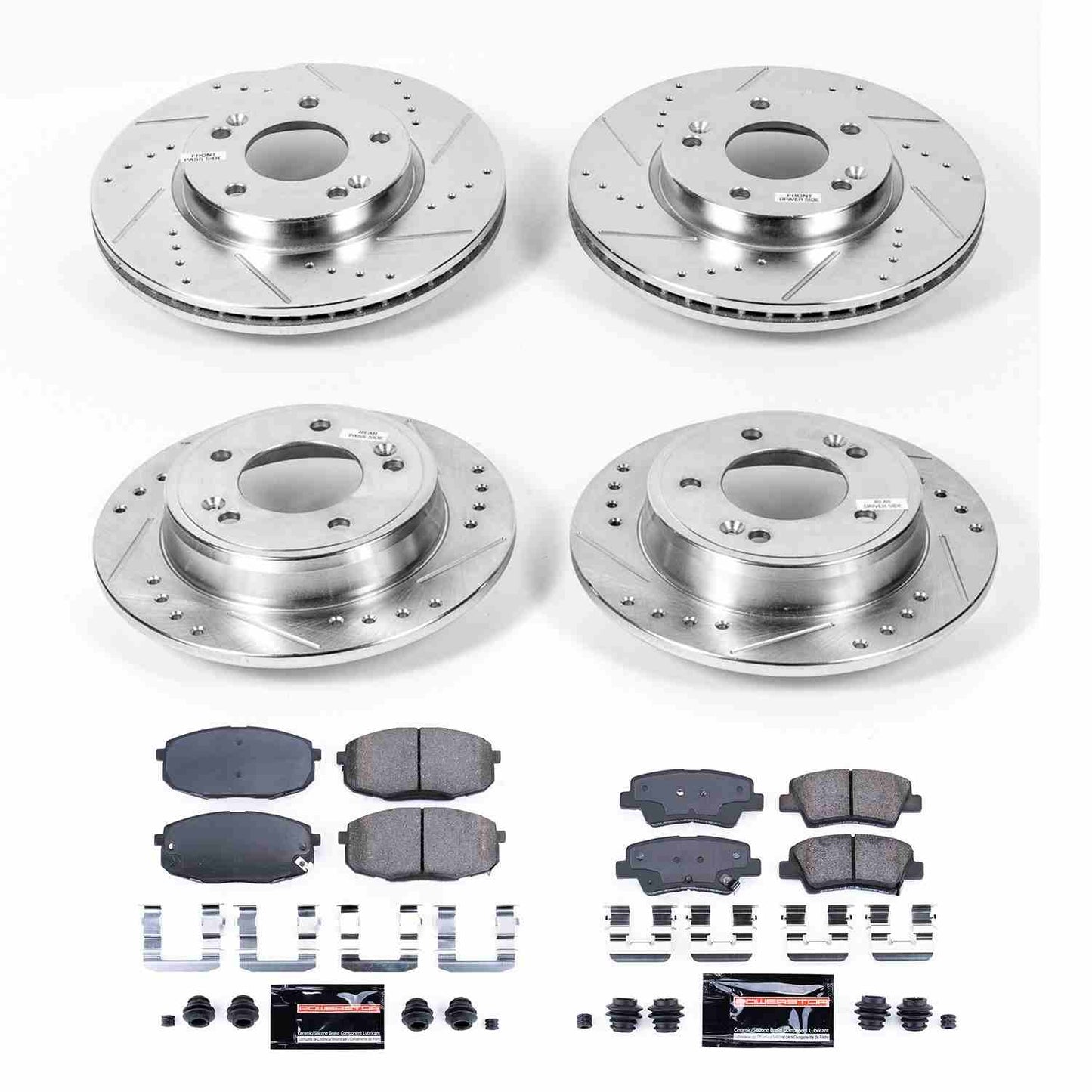 PowerStop Power Stop 14-16 Kia Soul Front & Rear Z23 Evolution Sport Brake Kit K6945