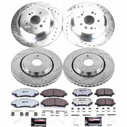 PowerStop Power Stop 14-16 Acura MDX Front & Rear Z36 Truck & Tow Brake Kit K6956-36