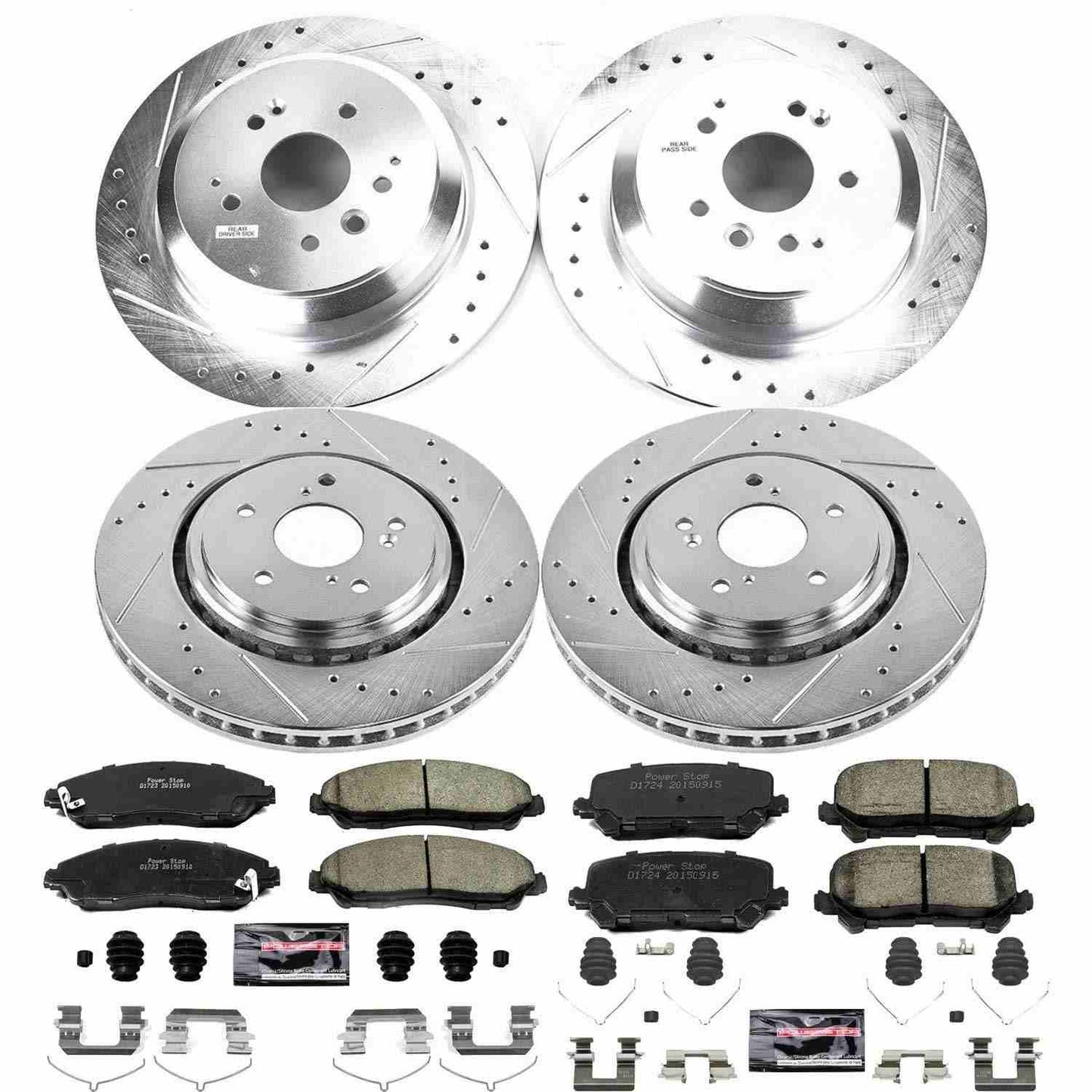 PowerStop Power Stop 14-16 Acura MDX Front & Rear Z23 Evolution Sport Brake Kit K6956