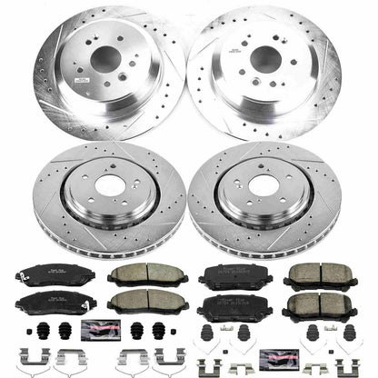 PowerStop Power Stop 14-16 Acura MDX Front & Rear Z23 Evolution Sport Brake Kit K6956