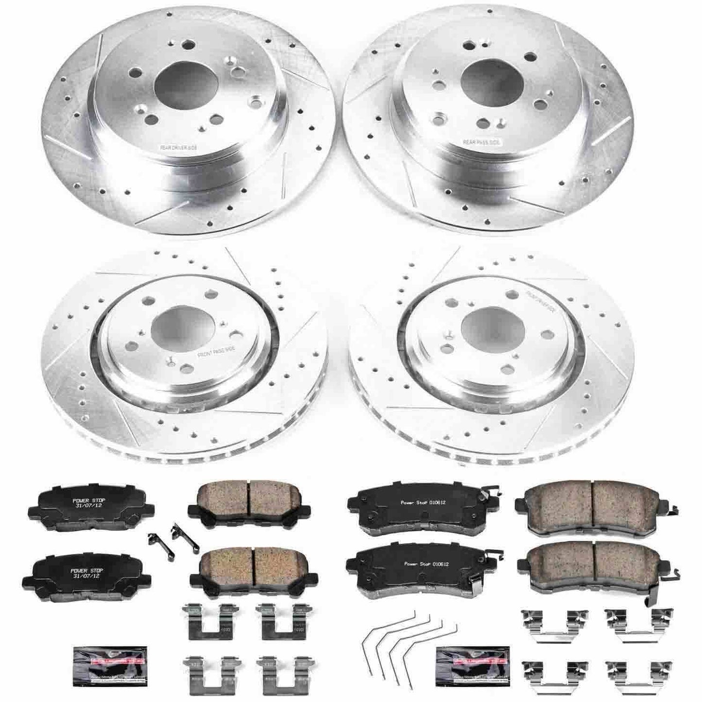 PowerStop Power Stop 15-17 Honda Odyssey Front & Rear Z23 Evolution Sport Brake Kit K6958