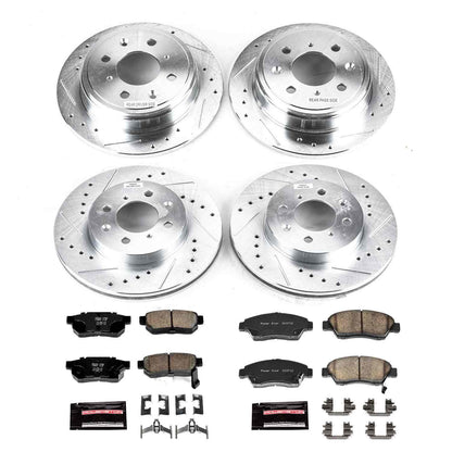 PowerStop Power Stop 94-97 Honda Civic del Sol Front & Rear Z23 Evolution Sport Brake Kit K695