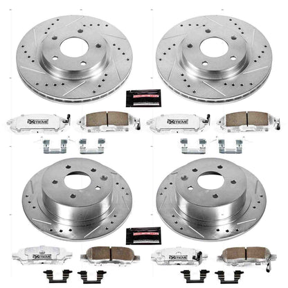 PowerStop Power Stop 13-18 Nissan Sentra Front & Rear Z26 Street Warrior Brake Kit K6960-26