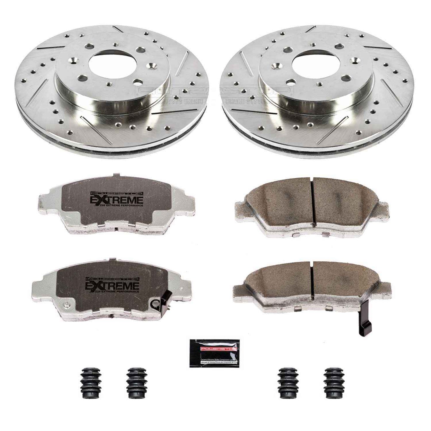 PowerStop Power Stop 03-05 Honda Civic Front Z26 Street Warrior Brake Kit K696-26