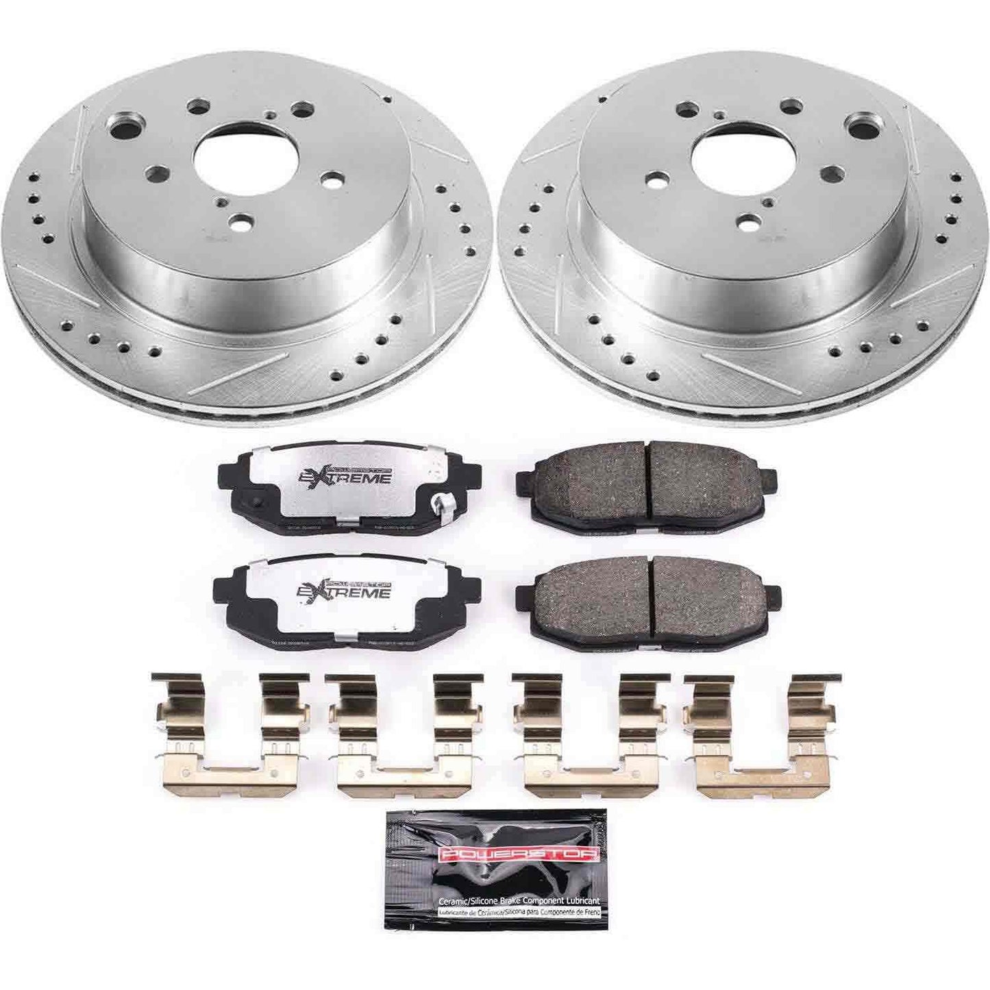 PowerStop Power Stop 14-18 Subaru Forester Rear Z26 Street Warrior Brake Kit K6978-26