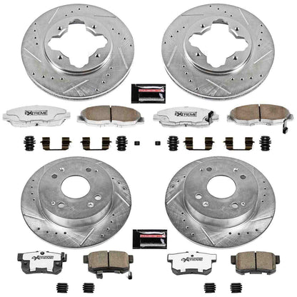 PowerStop Power Stop 1997 Acura CL Front & Rear Z26 Street Warrior Brake Kit K698-26