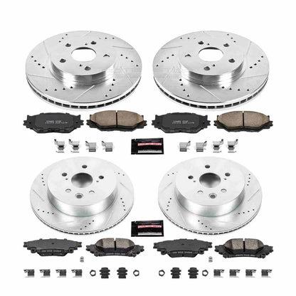 PowerStop Power Stop 14-15 Lexus IS250 Front & Rear Z23 Evolution Sport Brake Kit K6987