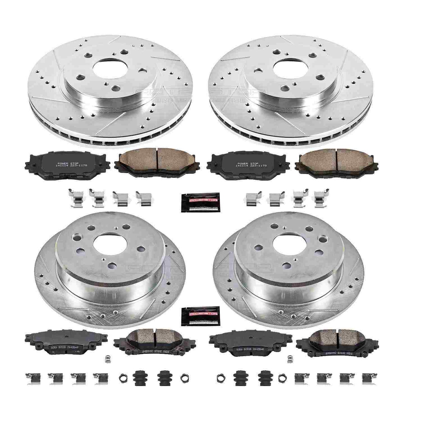 PowerStop Power Stop 14-15 Lexus IS250 Front & Rear Z23 Evolution Sport Brake Kit K6988