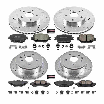 PowerStop Power Stop 14-15 Lexus IS250 Front & Rear Z23 Evolution Sport Brake Kit K6989