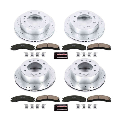 PowerStop Power Stop 15-19 Chevrolet Silverado 2500 HD Front & Rear Z23 Evolution Sport Brake Kit K6992