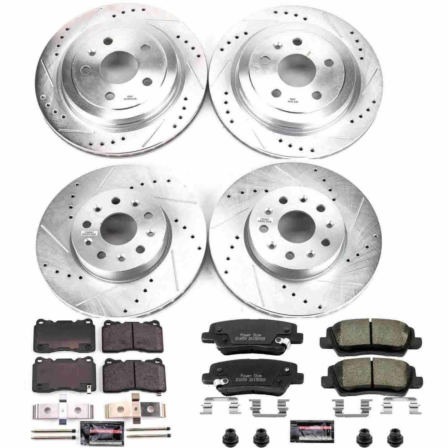 PowerStop Power Stop 14-18 Cadillac CTS Front & Rear Z23 Evolution Sport Brake Kit K7000