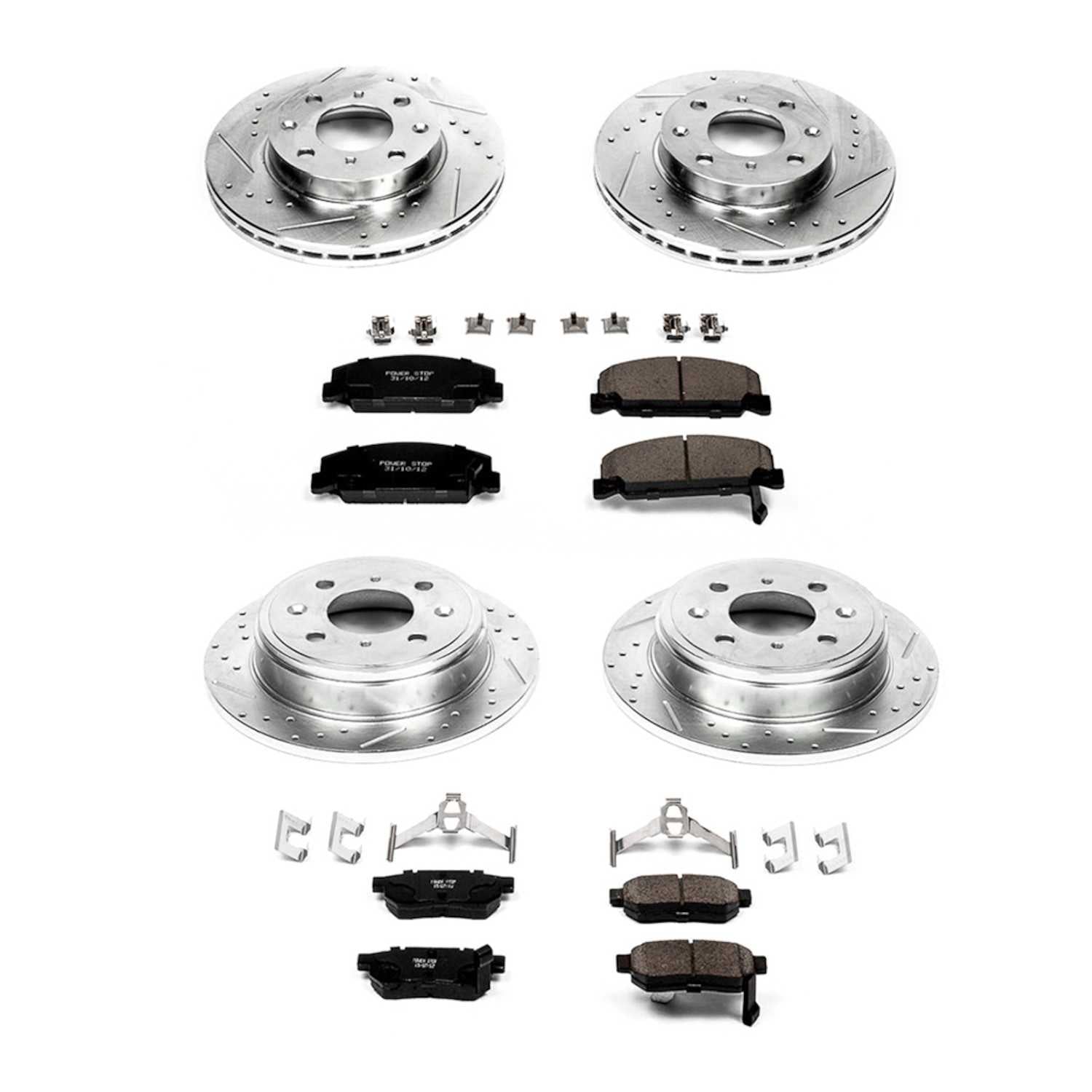 Power Stop 92-95 Honda Civic Front & Rear Z23 Evolution Sport Brake Kit K700