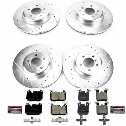 Power Stop 12-15 BMW 335i Front & Rear Z23 Evolution Sport Brake Kit K7012