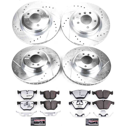 PowerStop Power Stop 13-15 BMW X1 Front & Rear Z26 Street Warrior Brake Kit K7021-26