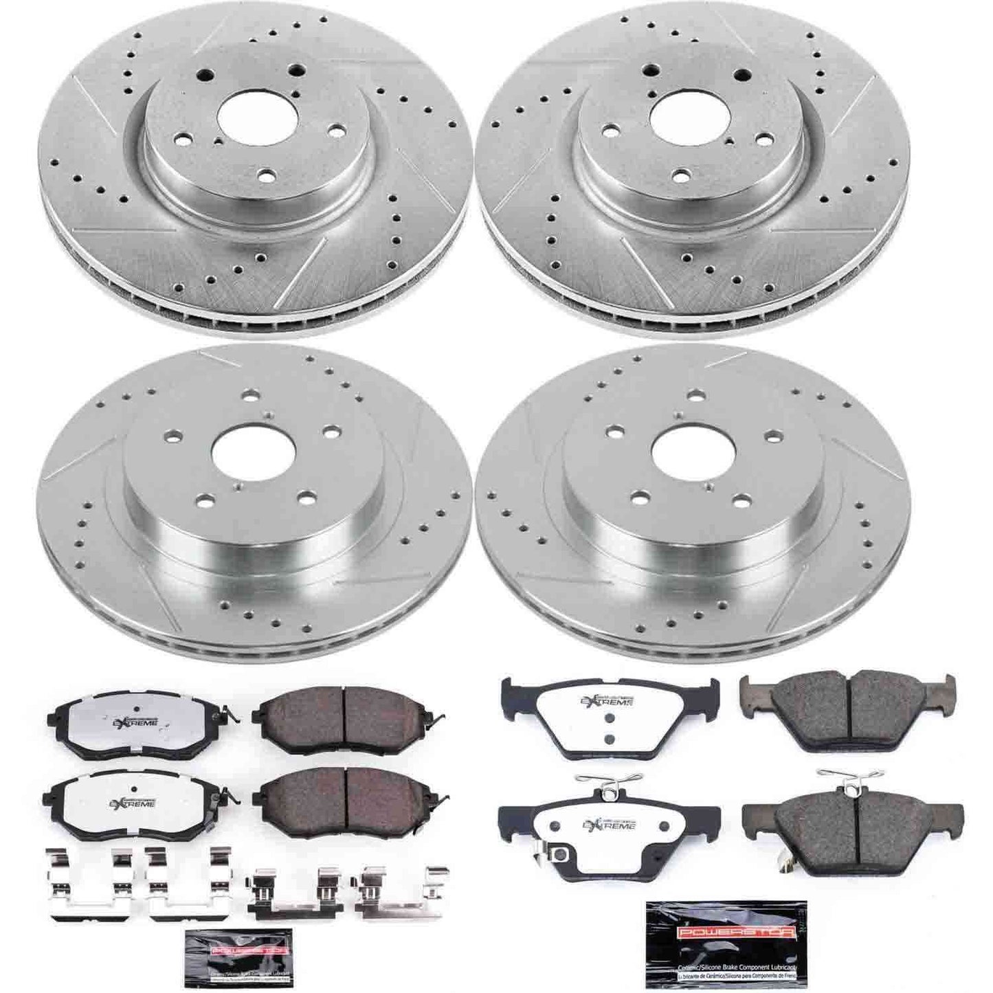 PowerStop Power Stop 15-18 Subaru Legacy Front & Rear Z26 Street Warrior Brake Kit K7028-26