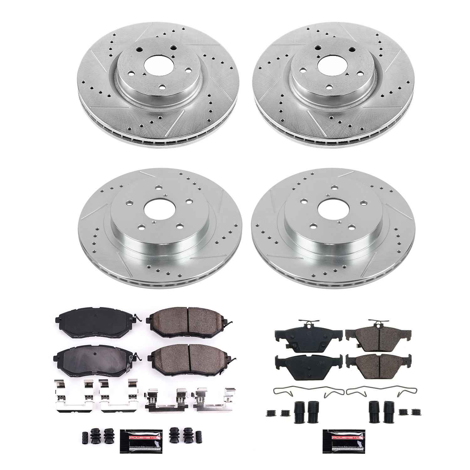 Power Stop 15-18 Subaru Legacy Front & Rear Z23 Evolution Sport Brake Kit K7028