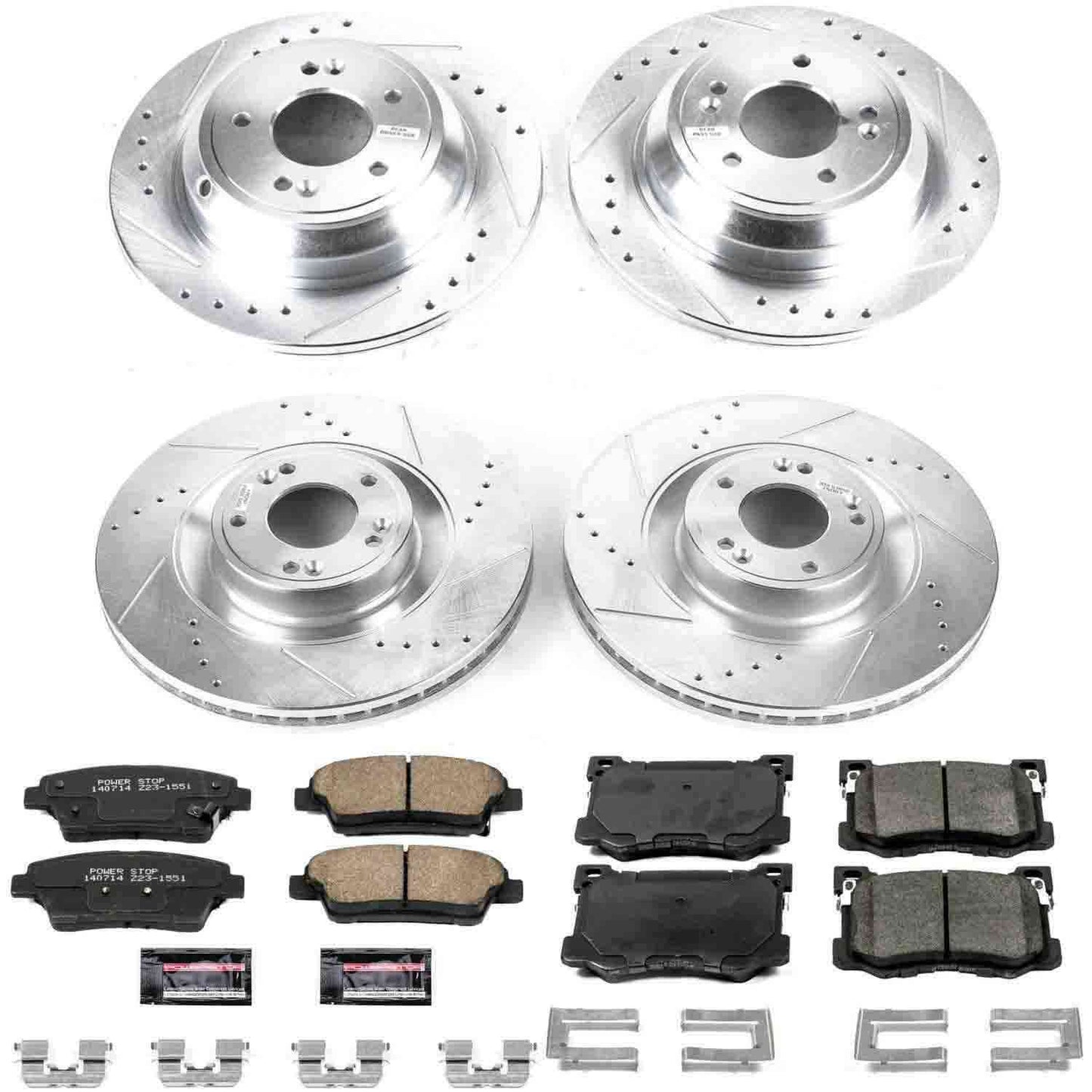 PowerStop Power Stop 15-16 Hyundai Genesis Front & Rear Z23 Evolution Sport Brake Kit K7029