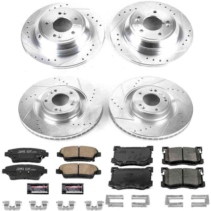 PowerStop Power Stop 15-16 Hyundai Genesis Front & Rear Z23 Evolution Sport Brake Kit K7029