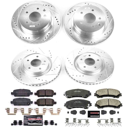 PowerStop Power Stop 14-19 Nissan Rogue Front & Rear Z23 Evolution Sport Brake Kit K7033