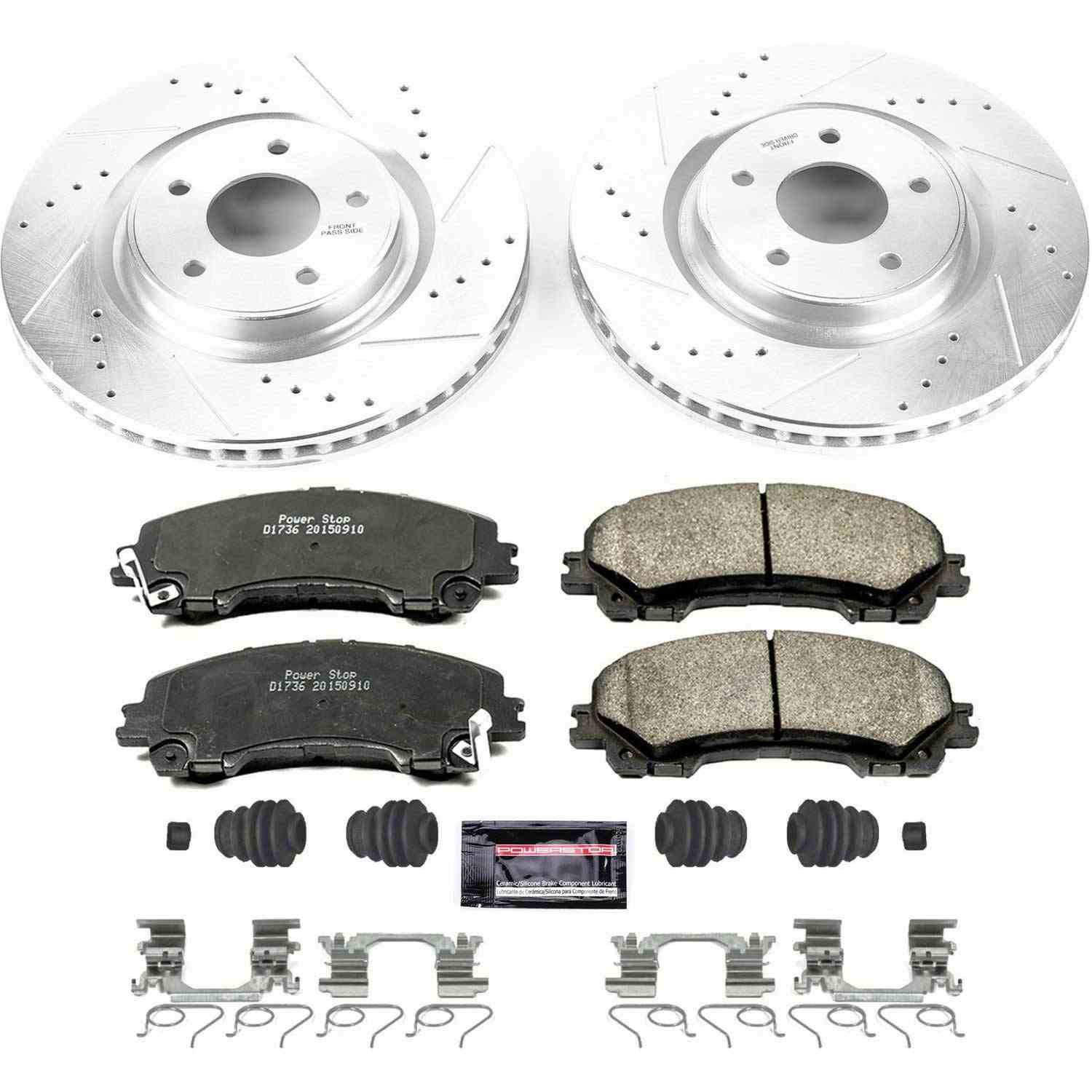 Power Stop 14-19 Nissan Rogue Front Z23 Evolution Sport Brake Kit K7034