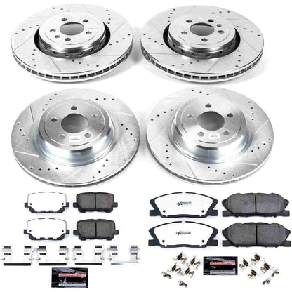 PowerStop Power Stop 14-19 Dodge Charger Front & Rear Z26 Street Warrior Brake Kit K7051-26