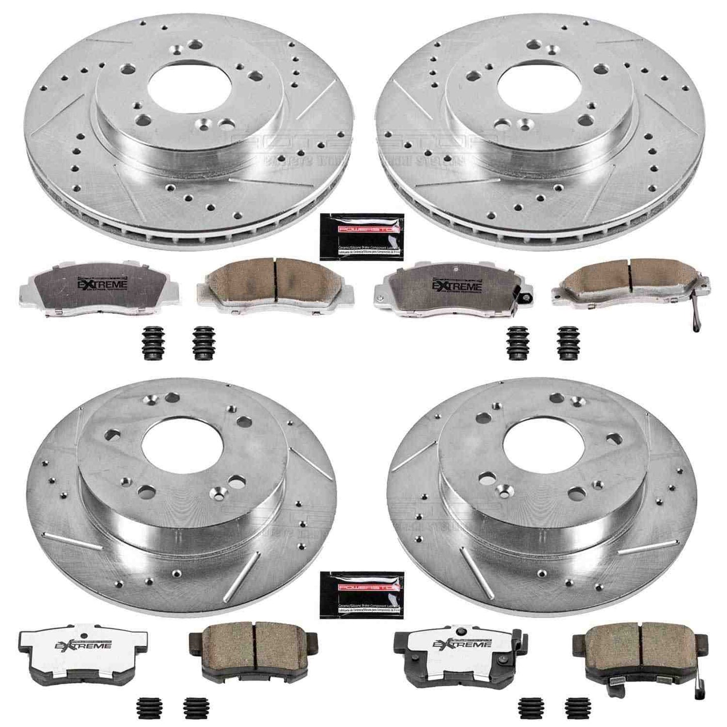 PowerStop Power Stop 97-01 Honda Prelude Front & Rear Z26 Street Warrior Brake Kit K706-26