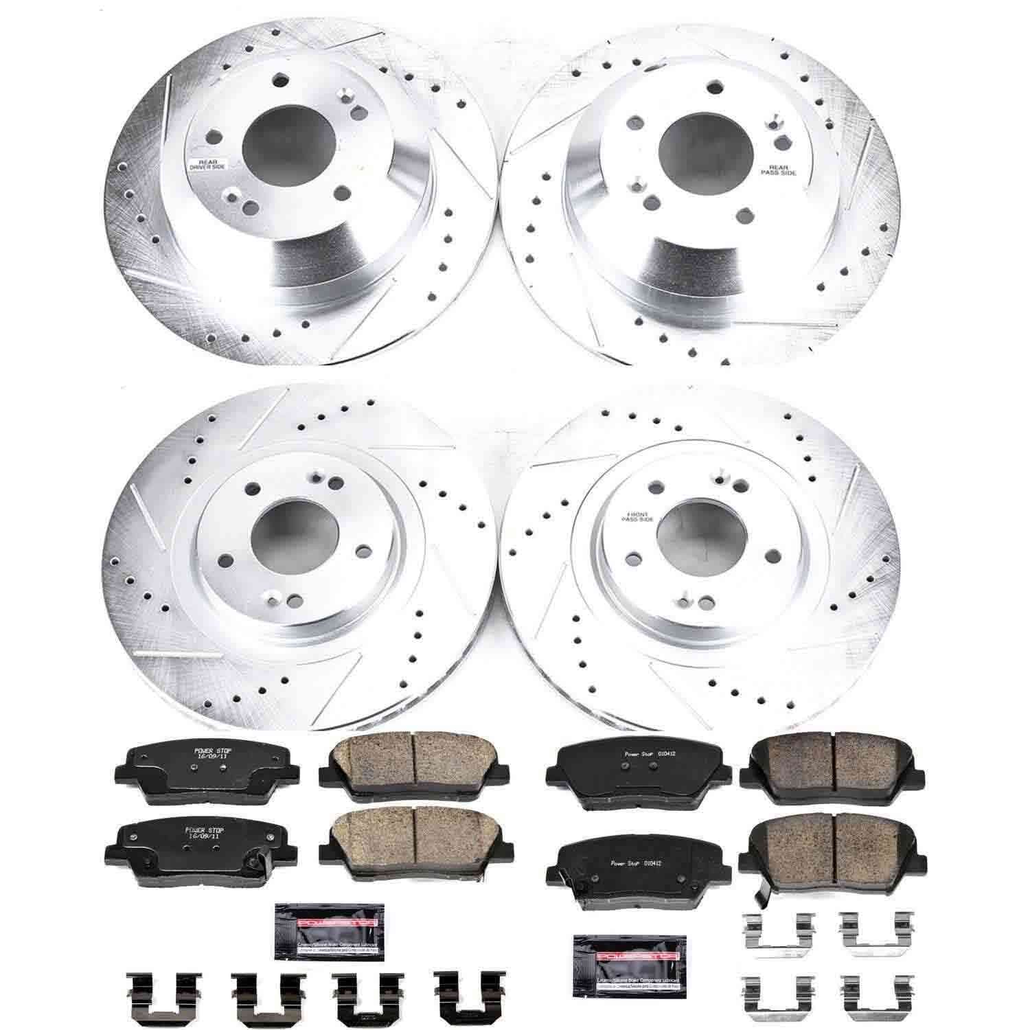 Power Stop 15-19 Kia Sorento Front & Rear Z23 Evolution Sport Brake Kit K7063