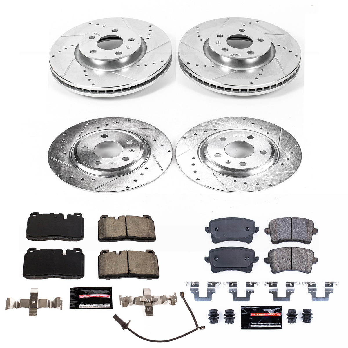 PowerStop Power Stop 2013 Audi Q5 Front & Rear Z23 Evolution Sport Brake Kit K7096