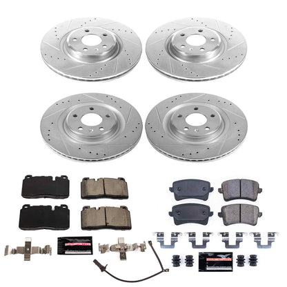 PowerStop Power Stop 13-17 Audi Q5 Front & Rear Z23 Evolution Sport Brake Kit K7097