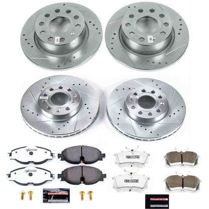 PowerStop Power Stop 15-16 Volkswagen Golf Front & Rear Z26 Street Warrior Brake Kit K7109-26