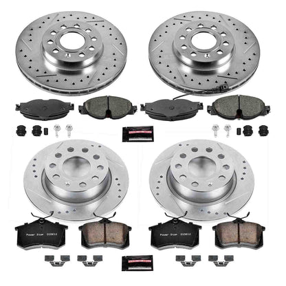 PowerStop Power Stop 15-16 Volkswagen Golf Front & Rear Z23 Evolution Sport Brake Kit K7109