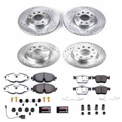PowerStop Power Stop 15-18 Audi A3 Front & Rear Z23 Evolution Sport Brake Kit K7111