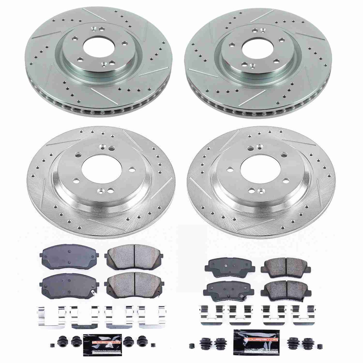 PowerStop Power Stop 2015 Hyundai Sonata Front & Rear Z23 Evolution Sport Brake Kit K7114