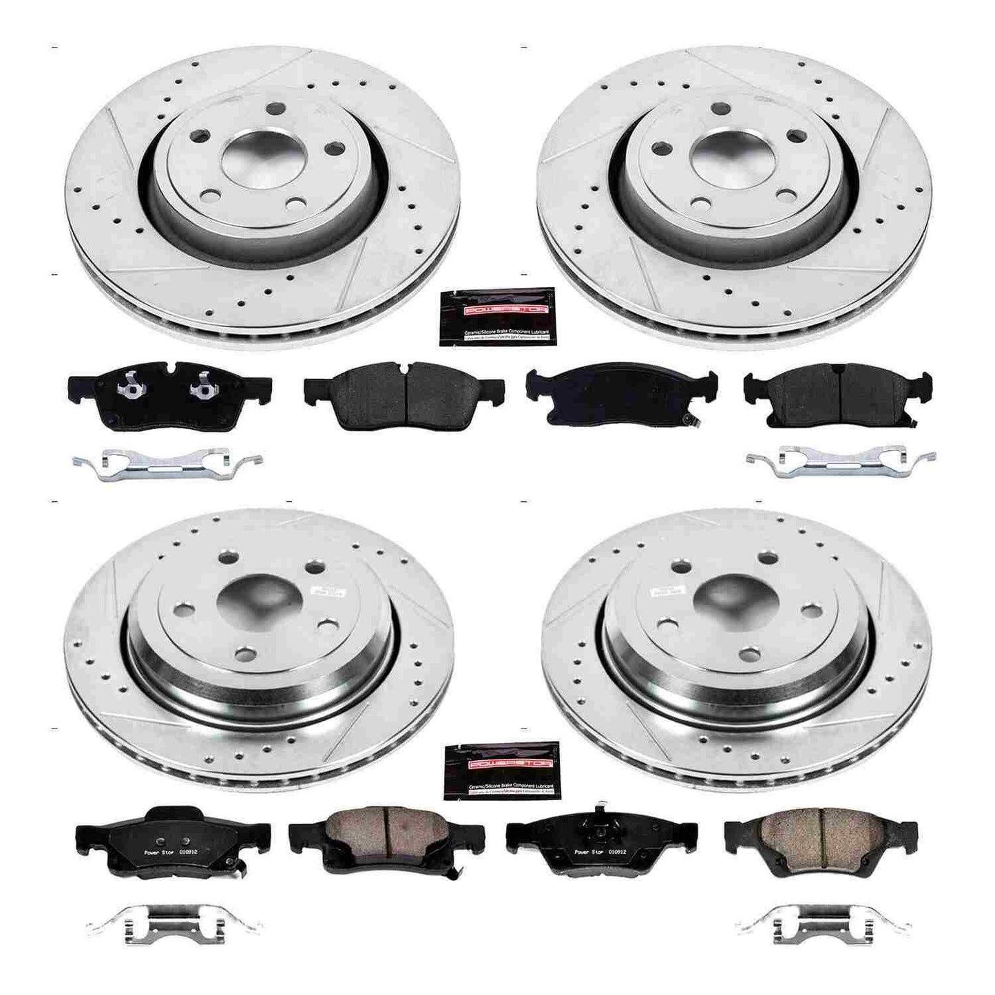 PowerStop Power Stop 16-19 Jeep Grand Cherokee Front & Rear Z23 Evolution Sport Brake Kit K7136