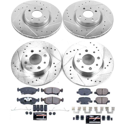 PowerStop Power Stop 13-18 Fiat 500 Front & Rear Z23 Evolution Sport Brake Kit K7245