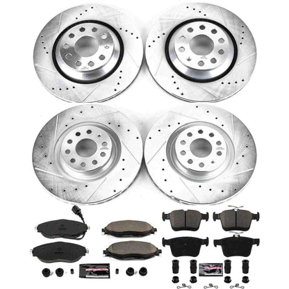 PowerStop Power Stop 15-19 Volkswagen Golf R Front & Rear Z23 Evolution Sport Brake Kit K7253