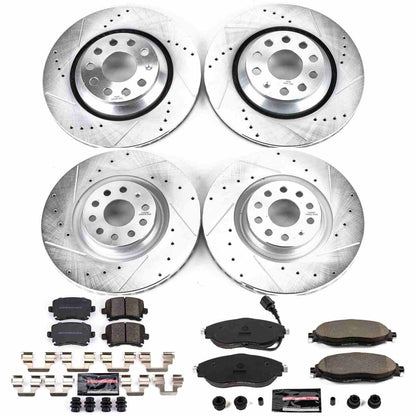 PowerStop Power Stop 12-17 Volkswagen CC Front & Rear Z23 Evolution Sport Brake Kit K7254