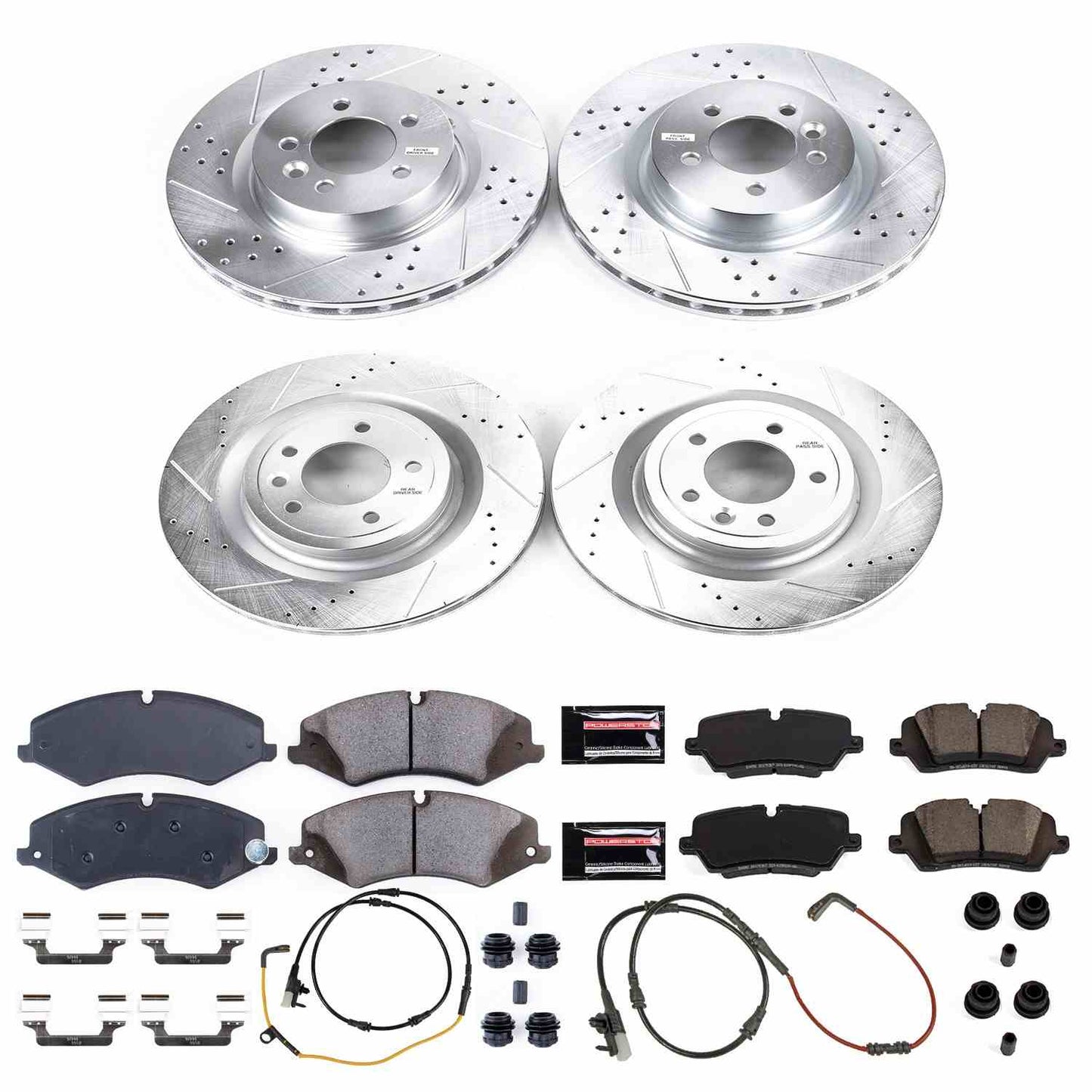 PowerStop Power Stop 2017 Land Rover Discovery Front & Rear Z23 Evolution Sport Brake Kit K7260