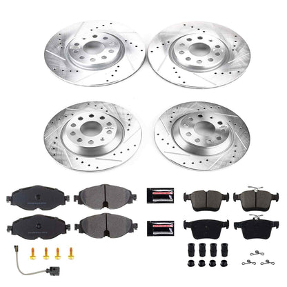 PowerStop Power Stop 16-18 Audi TT Quattro Front & Rear Z23 Evolution Sport Brake Kit K7278