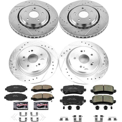 PowerStop Power Stop 15-19 Acura TLX Front & Rear Z23 Evolution Sport Brake Kit K7284