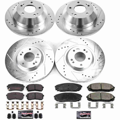 PowerStop Power Stop 15-19 Kia Sedona Front & Rear Z23 Evolution Sport Brake Kit K7286
