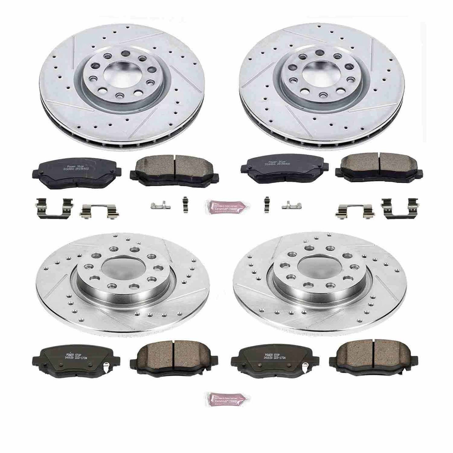 PowerStop Power Stop 15-17 Chrysler 200 Front & Rear Z23 Evolution Sport Brake Kit K7288