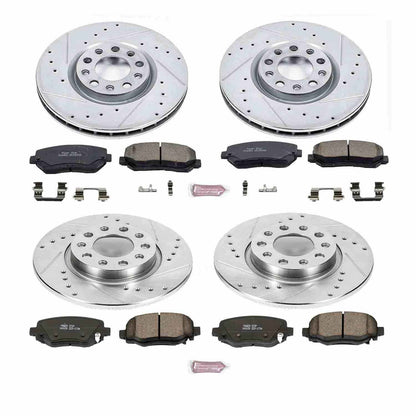 PowerStop Power Stop 15-17 Chrysler 200 Front & Rear Z23 Evolution Sport Brake Kit K7288