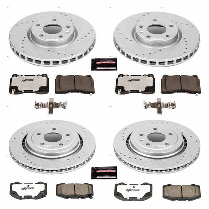 PowerStop Power Stop 15-19 Chevrolet Corvette Front & Rear Z26 Street Warrior Brake Kit K7291-26